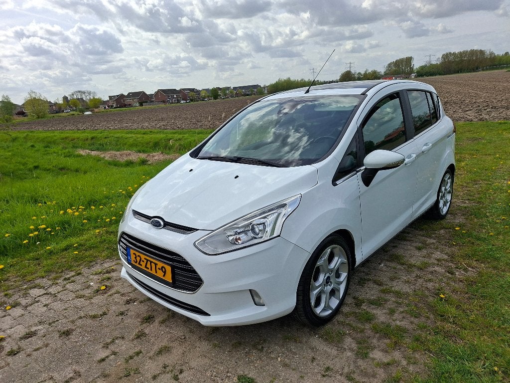 Ford B-Max 1.0 Ecoboost 88KW/120PK 2013 Wit, Auto's, Ford, Voorwielaandrijving, Euro 5, Leder en Stof, Wit