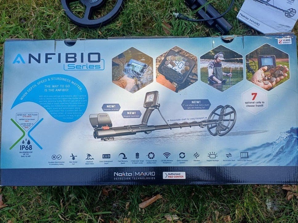 Nokta Makro Anfibio metaaldetector - Zeer compleet!, Overige merken, Meer dan 30 cm, Ophalen of Verzenden, Zo goed als nieuw