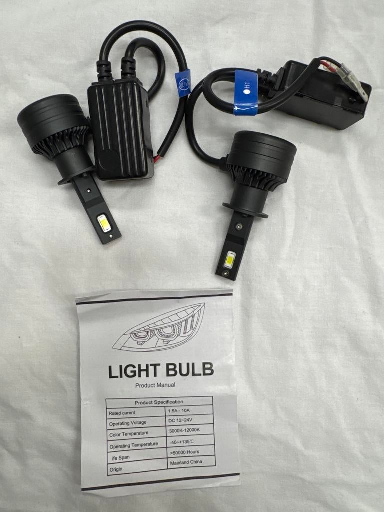 H1 LED Koplampenset 3000K-12000K, Auto-onderdelen, Verlichting, Ophalen, Nieuw, Universele onderdelen