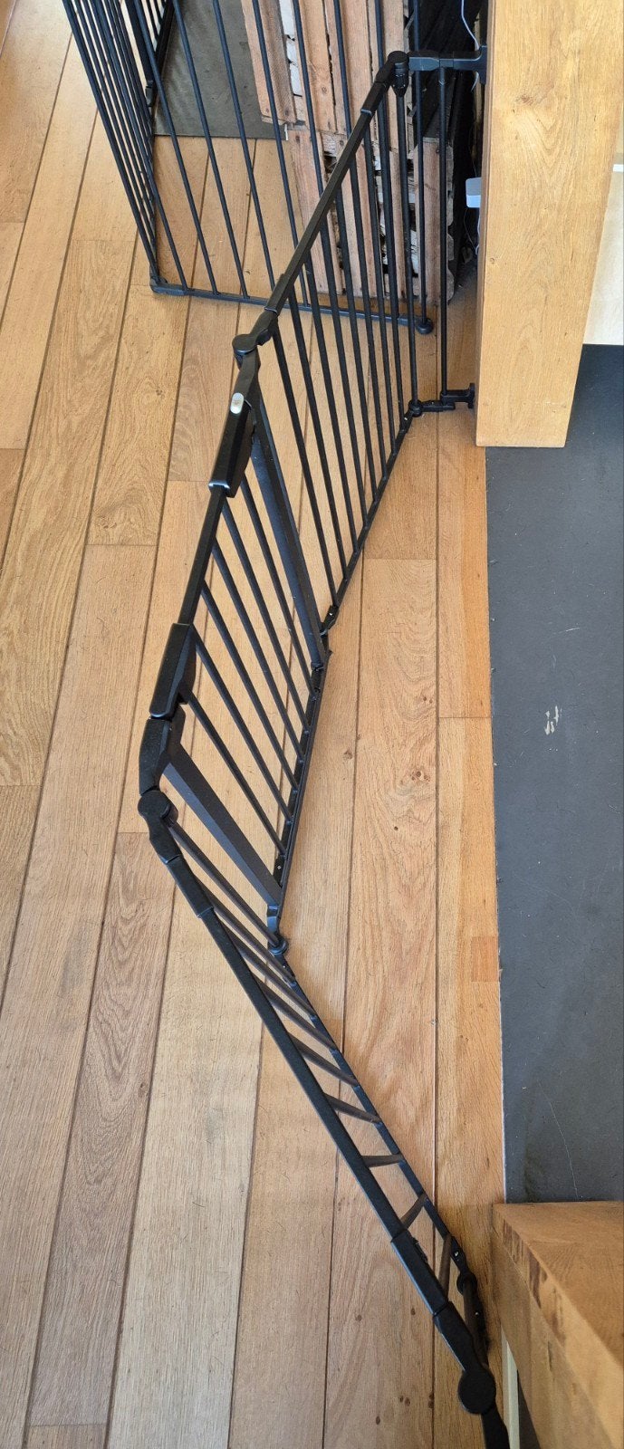 3-delig Veiligheidshek Metaal Zwart 86-201cm, Ophalen of Verzenden, Nieuw