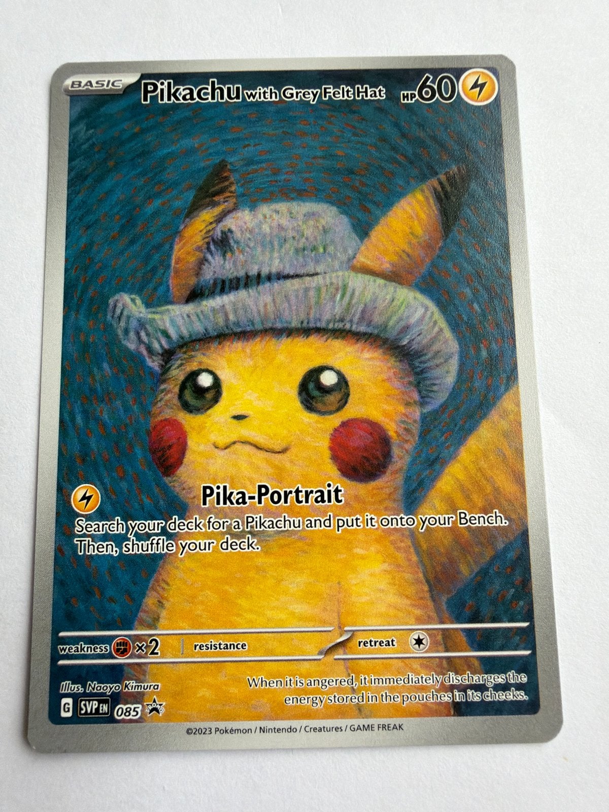 Pokémon Pikachu Van Gogh with Grey Felt Hat SVP 085, Ophalen of Verzenden, Nieuw, Losse kaart