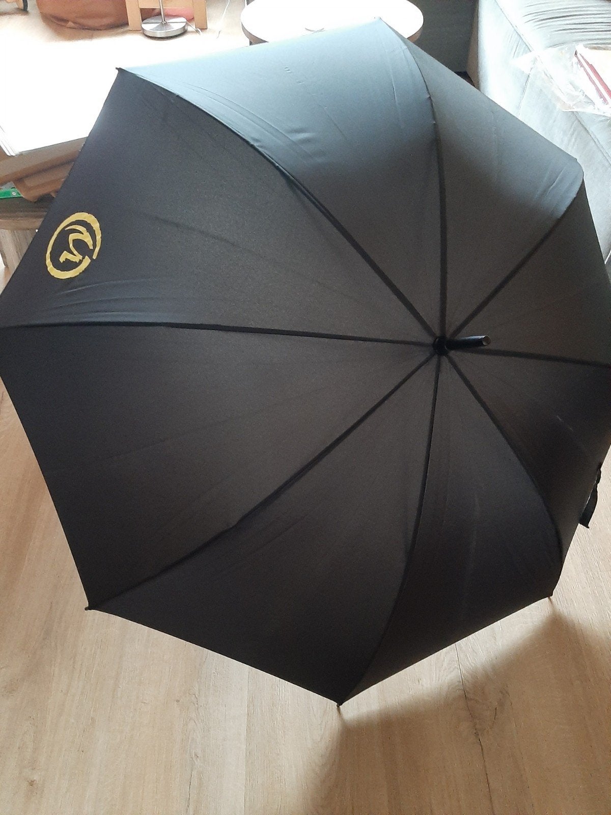 Paraplu met Blake en Mortimer gele teken - 115 cm, Ophalen of Verzenden, Gebruikt, Zwart