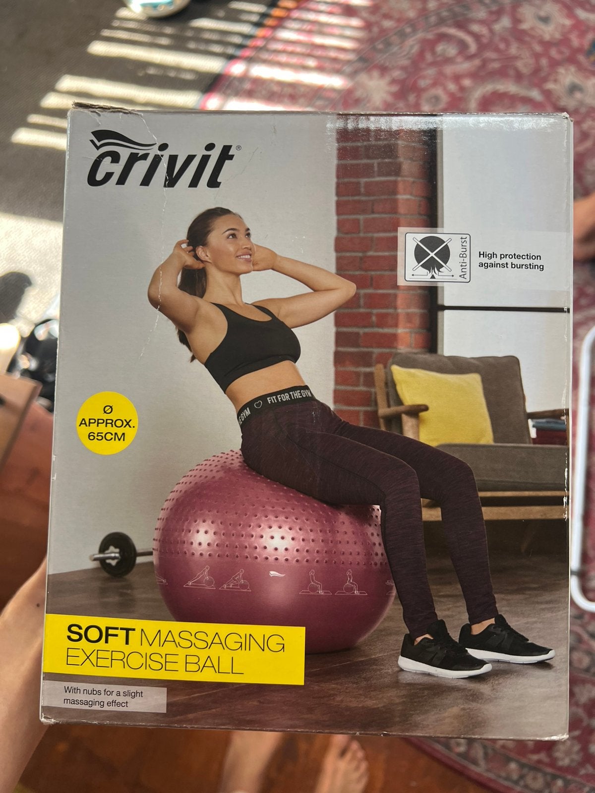 Fitnessbal / Gymbal met noppen / zwangerschapsbal, Ophalen of Verzenden, Nieuw, Buik, Fitnessbal