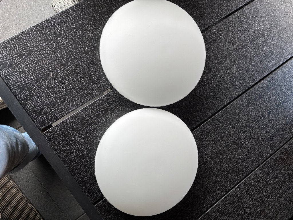 2 x plafonnière met timer, Ophalen, Overige fittingen, Wit, Plafondlamp