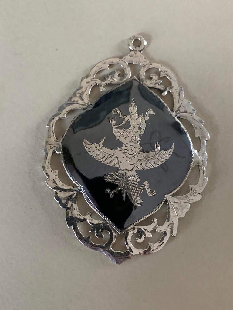 Vintage SIAM Sterling 925 Zilveren hanger, Verzenden, Zilver