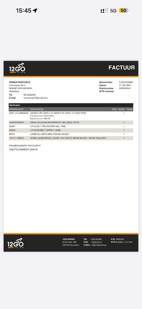 SENSA CINTURA LTD ZWART 8V GENT 55 2025 PH25, 53 tot 56 cm, Versnellingen, Zo goed als nieuw, Schijfrem