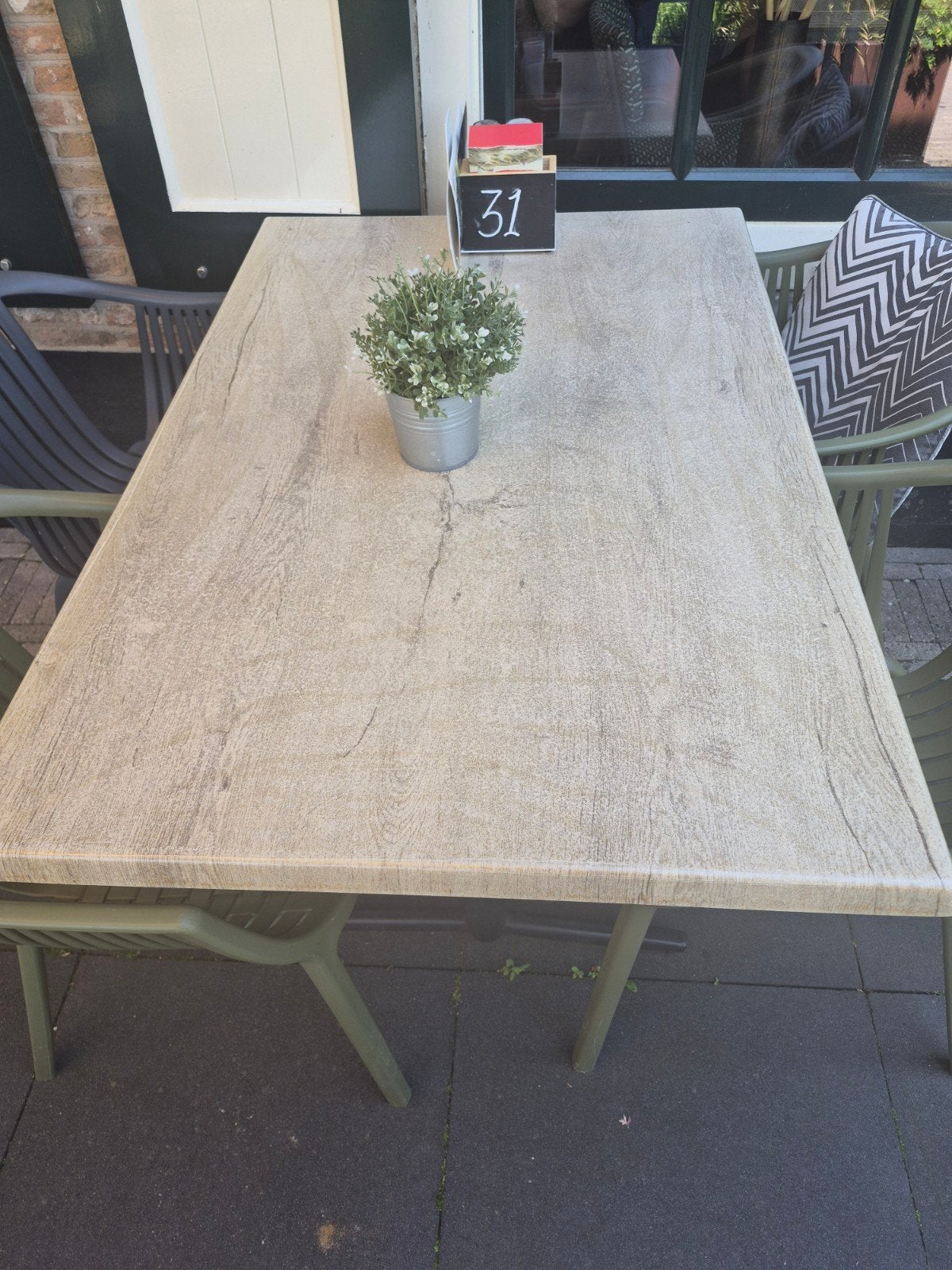 Terrastafels 80x80 en 120x80 - Gebruikt, Huis en Inrichting, Ophalen, Gebruikt, 100 tot 150 cm, 50 tot 100 cm