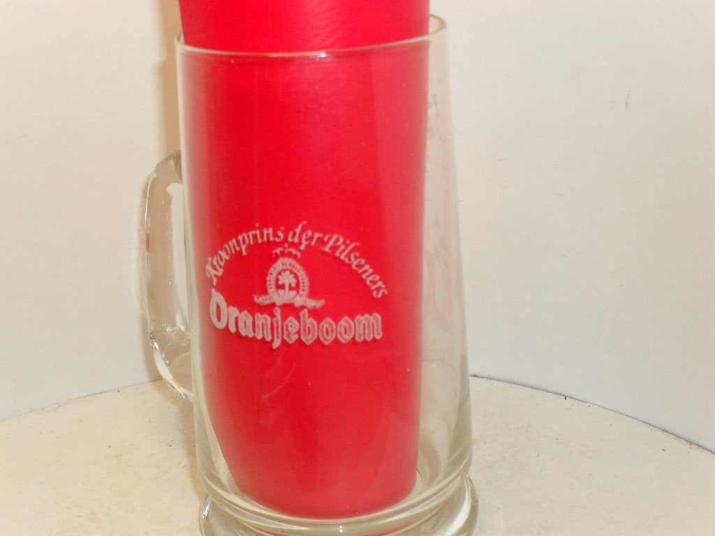 Tapse bierpul Oranjeboom  , 321 jaar brouwerij de Oranjeboom, Ophalen of Verzenden, Zo goed als nieuw, Pul(len), Oranjeboom