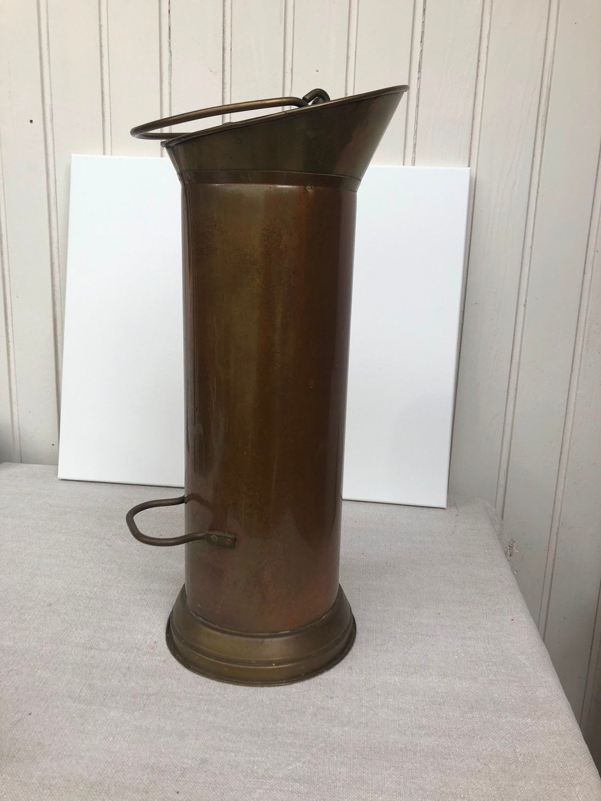 Antieke koperen kolenkit met handvat, Ophalen of Verzenden, Koper