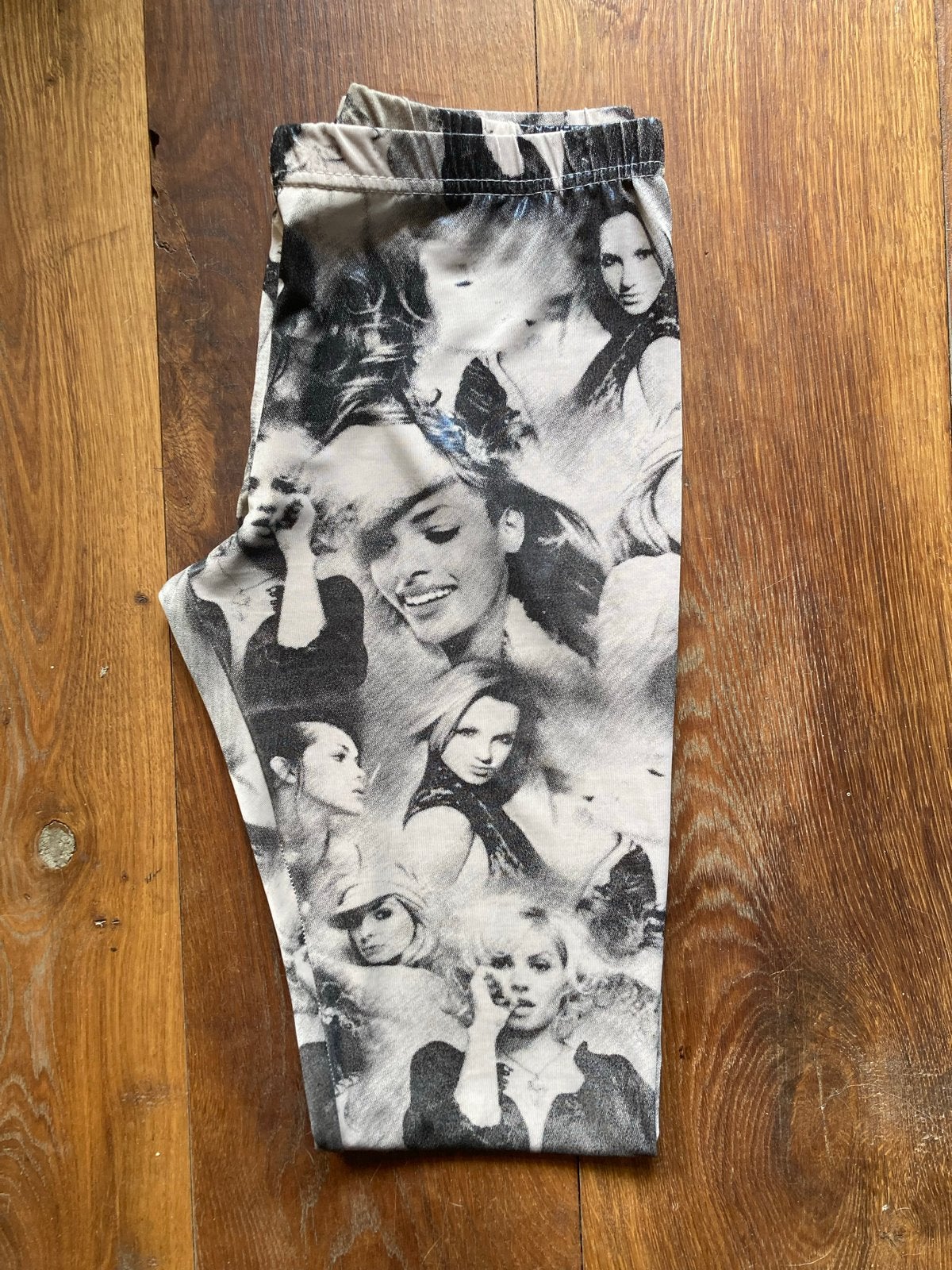Legging met print van vrouwen gezichten, Legging, Zwart, Overige maten, Ophalen of Verzenden