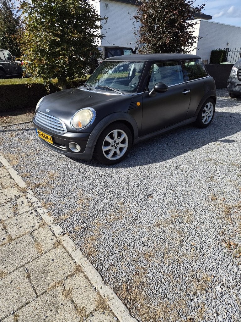 Mini 1.6 16V Cooper 2008 Blauw/Mat zwart gewrappt, Auto's, Voorwielaandrijving, Stof, 750 kg, 4 cilinders