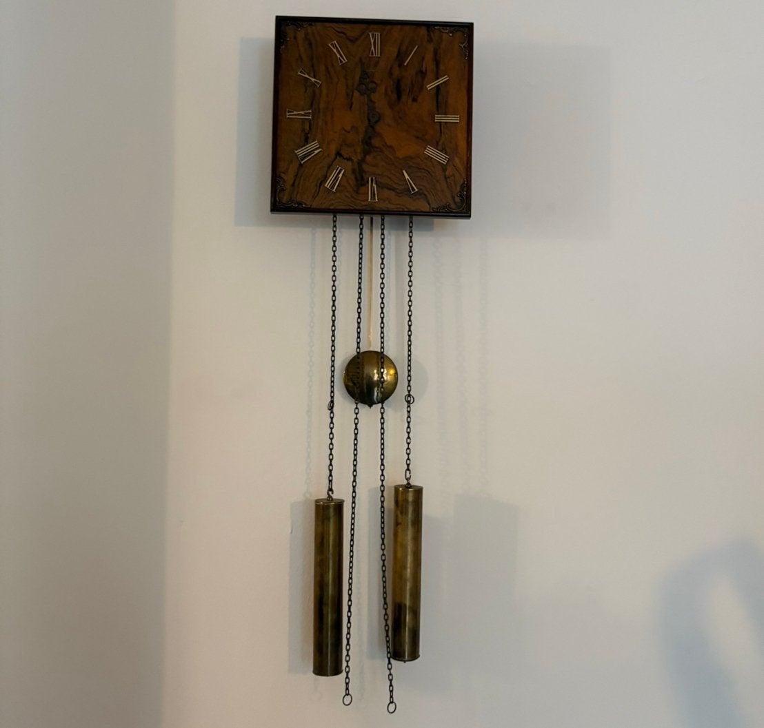 Vintage Junghans Mechanische Wandklok met Gewichten, Antiek en Kunst, Ophalen