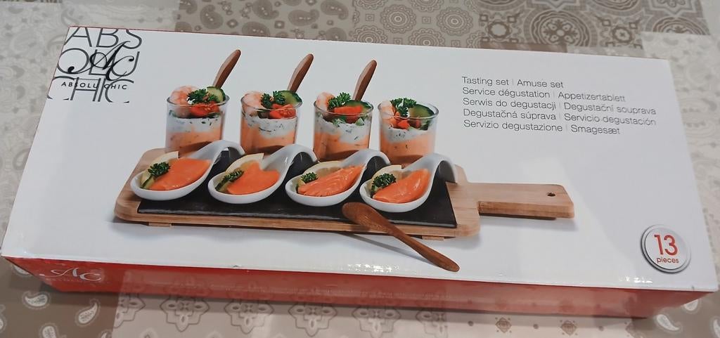 Tasting set / amuse set - Absolu Chic - nieuw / ongebruikt, Huis en Inrichting, Ophalen of Verzenden, Nieuw, Overige stijlen, Kop(pen) en/of Schotel(s)