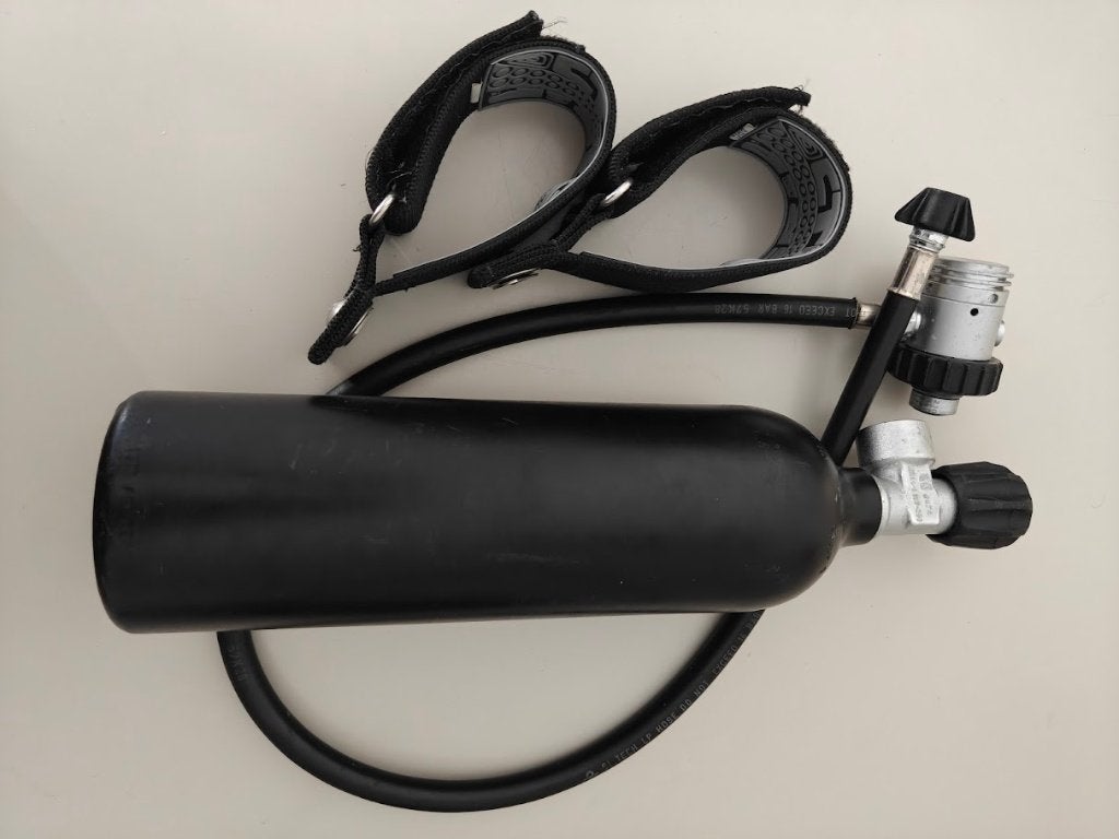 Argon set 0,85 ltr, Verzenden, Gebruikt, Duikfles