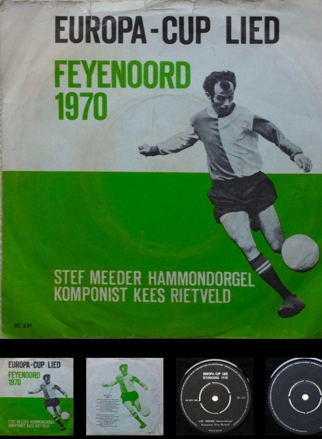 Europa-Cup Lied Feyenoord 1970 - Stef Meeder Hammondorgel, Cd's en Dvd's, Vinyl Singles, Gebruikt, Overige genres, 7 inch, Ophalen of Verzenden