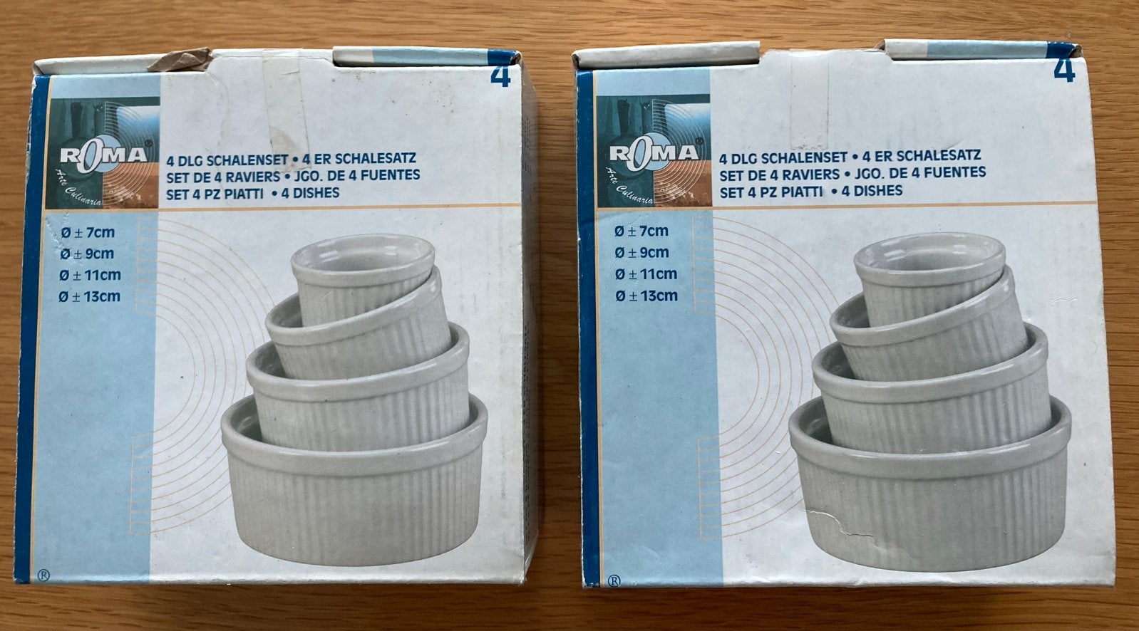 Tweemaal - 4 delige schalenset - aardewerk - wit, Ophalen, Nieuw, Schaal of Schalen, Modern