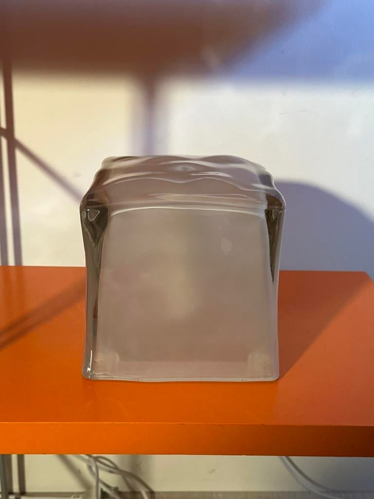IKEA Iviken glazen tafellamp Ice Cube, Ophalen of Verzenden, Zo goed als nieuw, Minder dan 50 cm