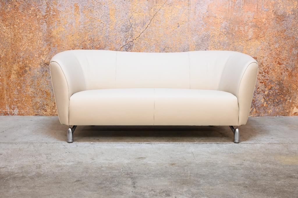 NIEUW beklede leren Leolux Pupilla design bank, Leolux, Leolux, 150 tot 200 cm, 75 tot 100 cm
