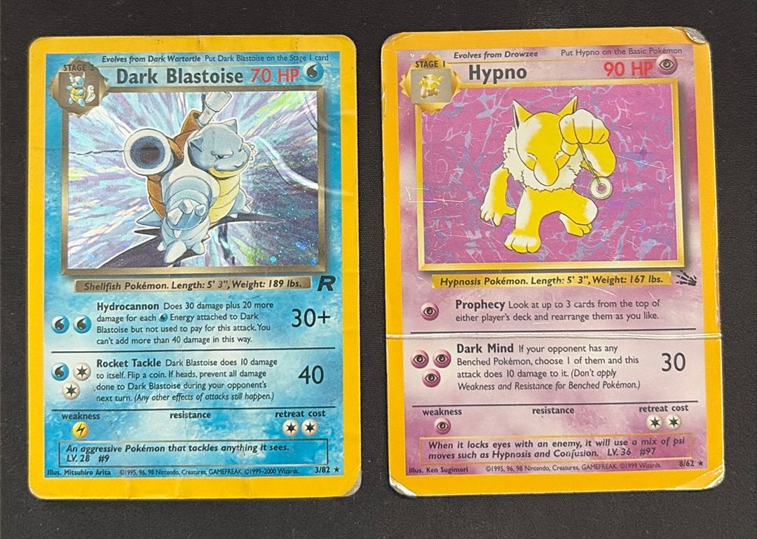 Dark Blastoise & Hypno, Hobby en Vrije tijd, Verzamelkaartspellen | Pokémon, Gebruikt, Ophalen of Verzenden
