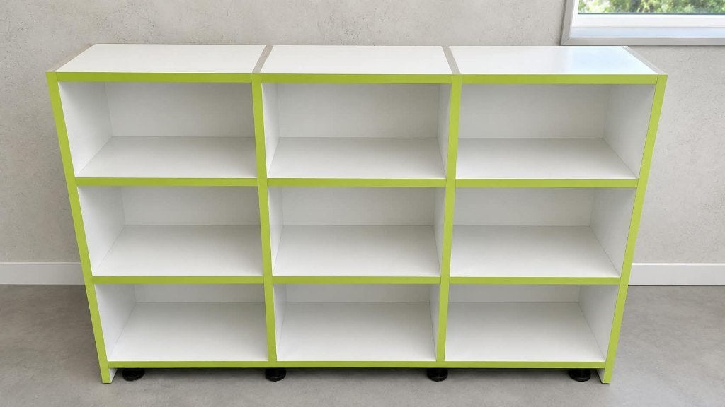 Kasten met vakken indeling, in het Blauw/groen, Ophalen, Zo goed als nieuw