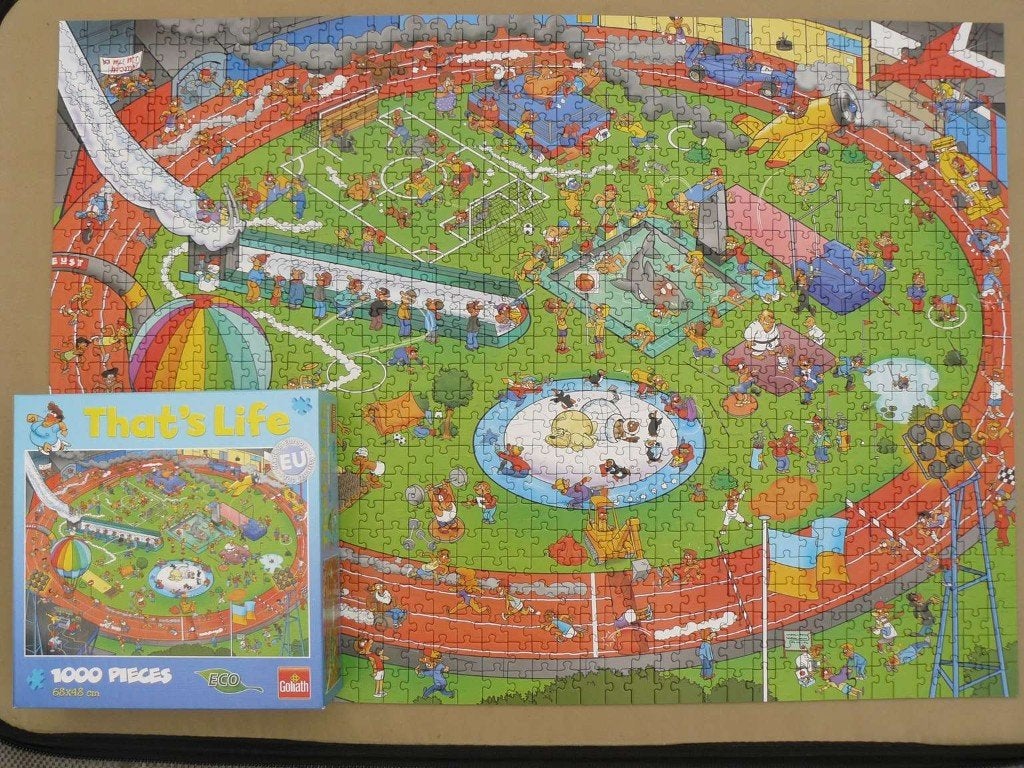 Goliath That’s life puzzel Sport., Ophalen of Verzenden, 500 t/m 1500 stukjes, Zo goed als nieuw, Legpuzzel