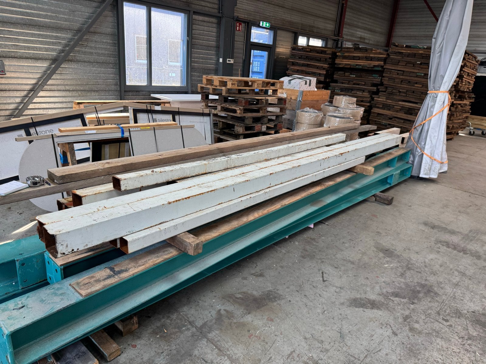 Gebruikte stalen kokers 12x12cm - 2x 4,5m, 2x 3m, Gebruikt, Ophalen of Verzenden, Nvt, Nvt