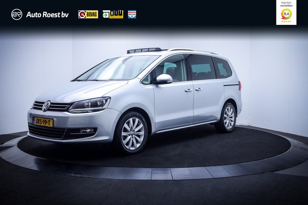 Volkswagen Sharan 1.4TSI 7Pers. HIGHLINE PANO | LEDER | ELEK, 15 km/l, Zwart, 4 cilinders, 150 pk
