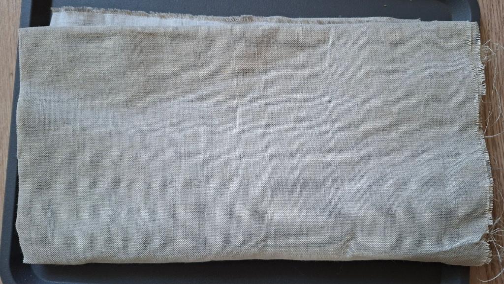 Creme linnen borduur stof, Beige, Nieuw, Ophalen of Verzenden, 30 tot 120 cm