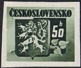 Tsjecho Slowakije zegels van 1945 div. kwaliteiten misdruk, Verzenden, Overige landen