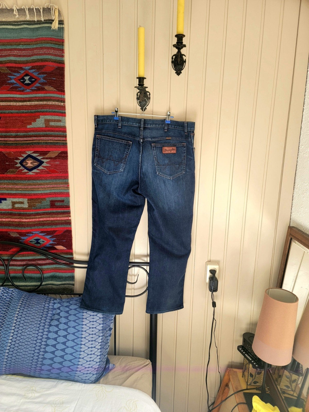 Beeldschone originele Wrangler Texas Stretch Jeans maat W40, Blauw, Overige jeansmaten, Zo goed als nieuw, Wrangler