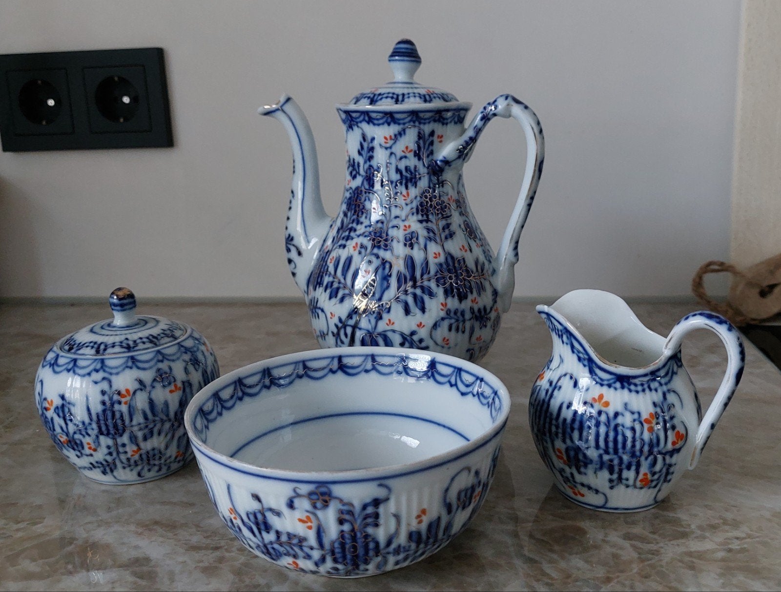 Amtiek Rauenstein Vogelmuster servies, Ophalen of Verzenden