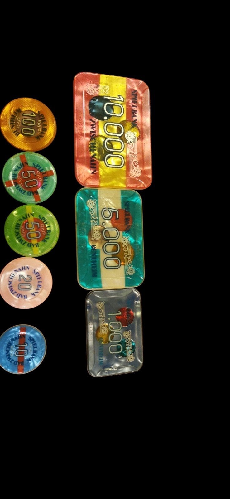 Poker en casino chips en plaques, Ophalen