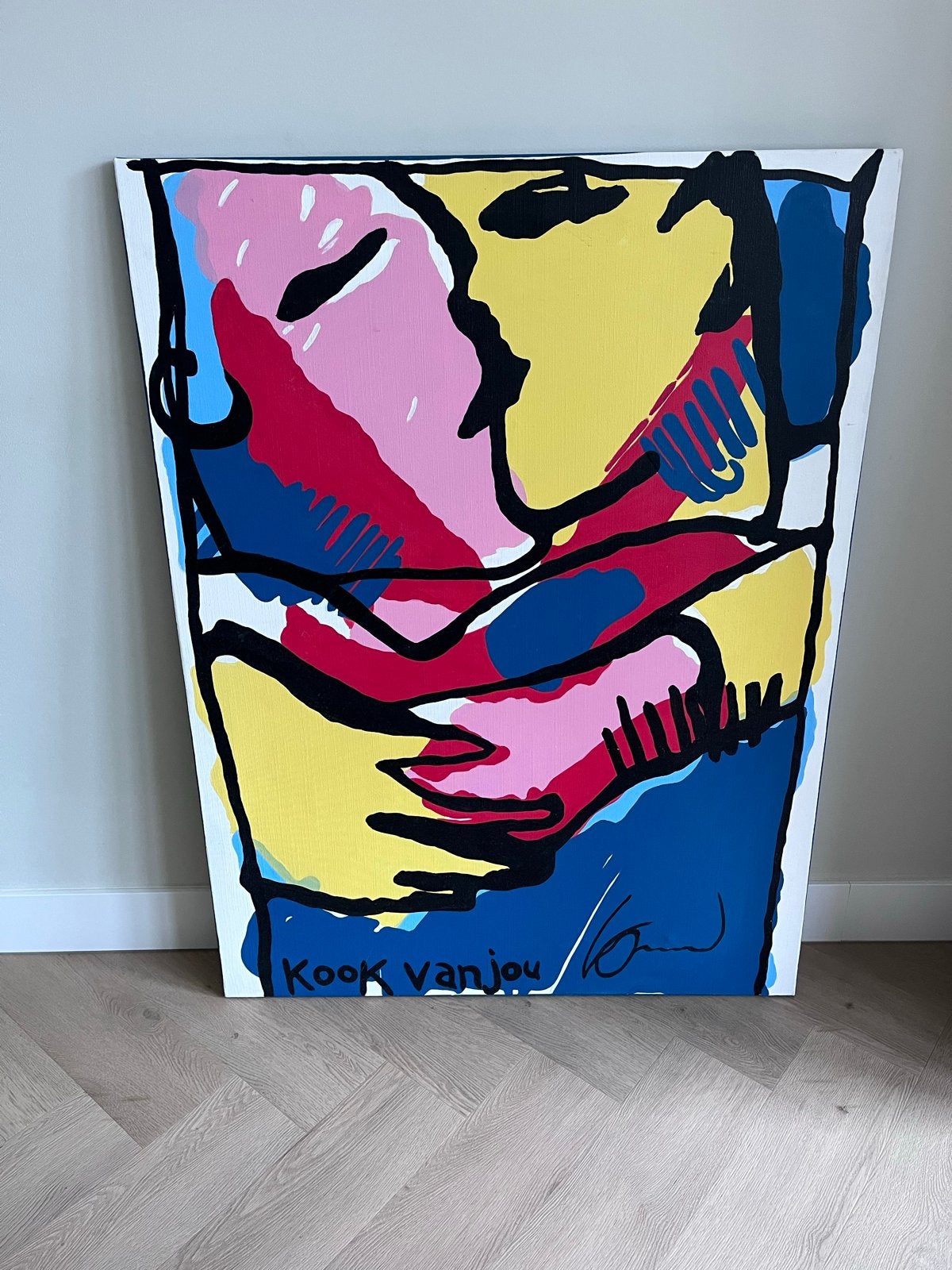 Herman Brood schilderij - Kook van Jou, Ophalen, Gesigneerd, Textiel, Figuren