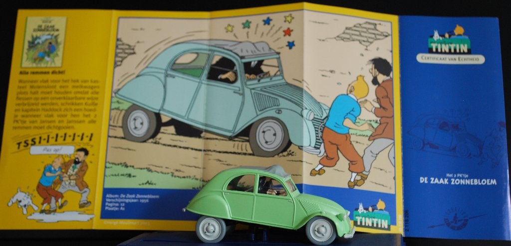 Kuifje auto No. 6 De 2cv uit "De zaak Zonnebloem", Hobby en Vrije tijd, Ophalen of Verzenden, Zo goed als nieuw, Auto, Overige merken