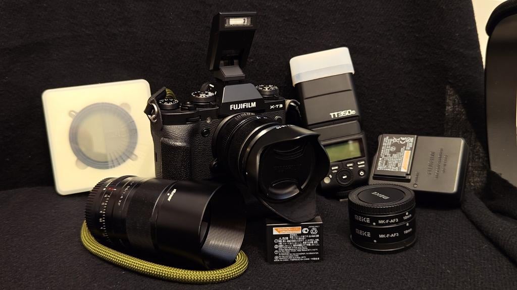 Zeer complete Fujifilm XT-3 set met lenzen en accessoires, Spiegelreflex, 26 Megapixel, Ophalen of Verzenden, Zo goed als nieuw