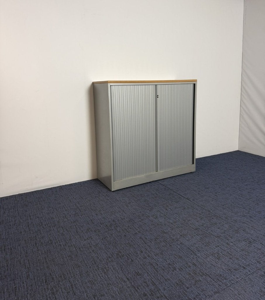 Roldeurkast Ahrend, aluminium, H 120 x B 120 x D 45 cm., Huis en Inrichting, Bureaus, Ophalen, Gebruikt
