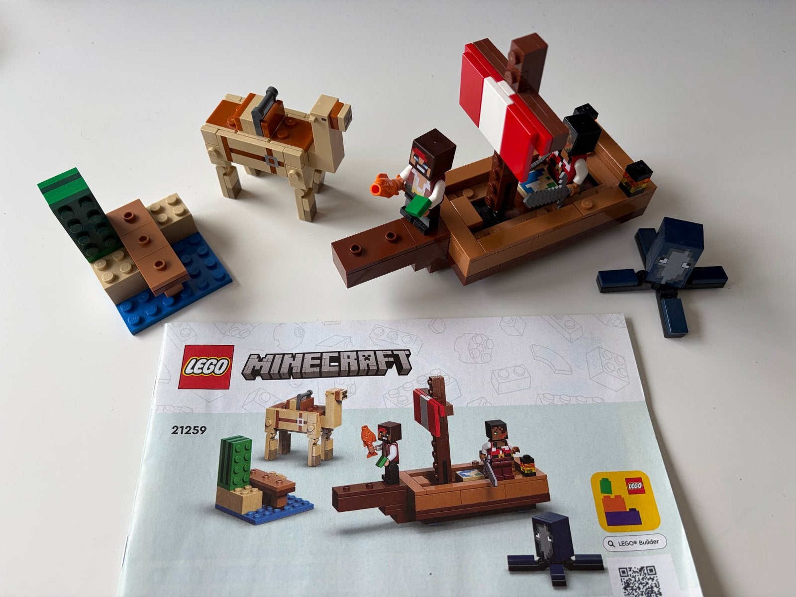 LEGO Minecraft De Bootexpeditie (21259) - Compleet, Kinderen en Baby's, Ophalen of Verzenden, Zo goed als nieuw, Overige merken