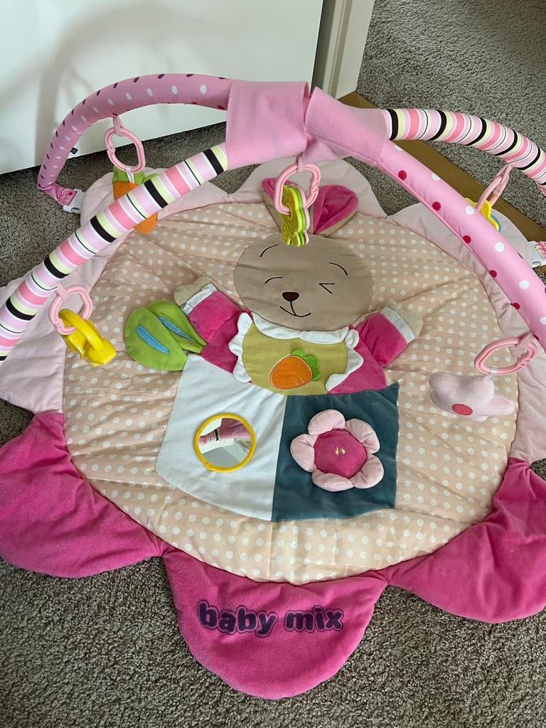 2x Baby gym speelkleed + muziekmobiel, Ophalen of Verzenden, Zo goed als nieuw