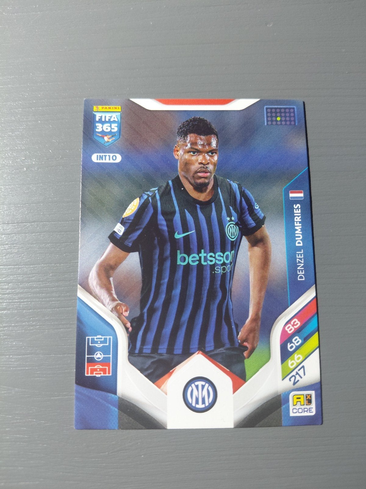 denzel dumfries (inter milan/real madrid) panini, Ophalen of Verzenden, Nieuw, Buitenlandse clubs, Poster, Plaatje of Sticker