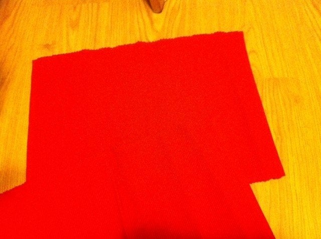 Twee rode stoffen placemats, Ophalen of Verzenden, Zo goed als nieuw, Rood, Placemat