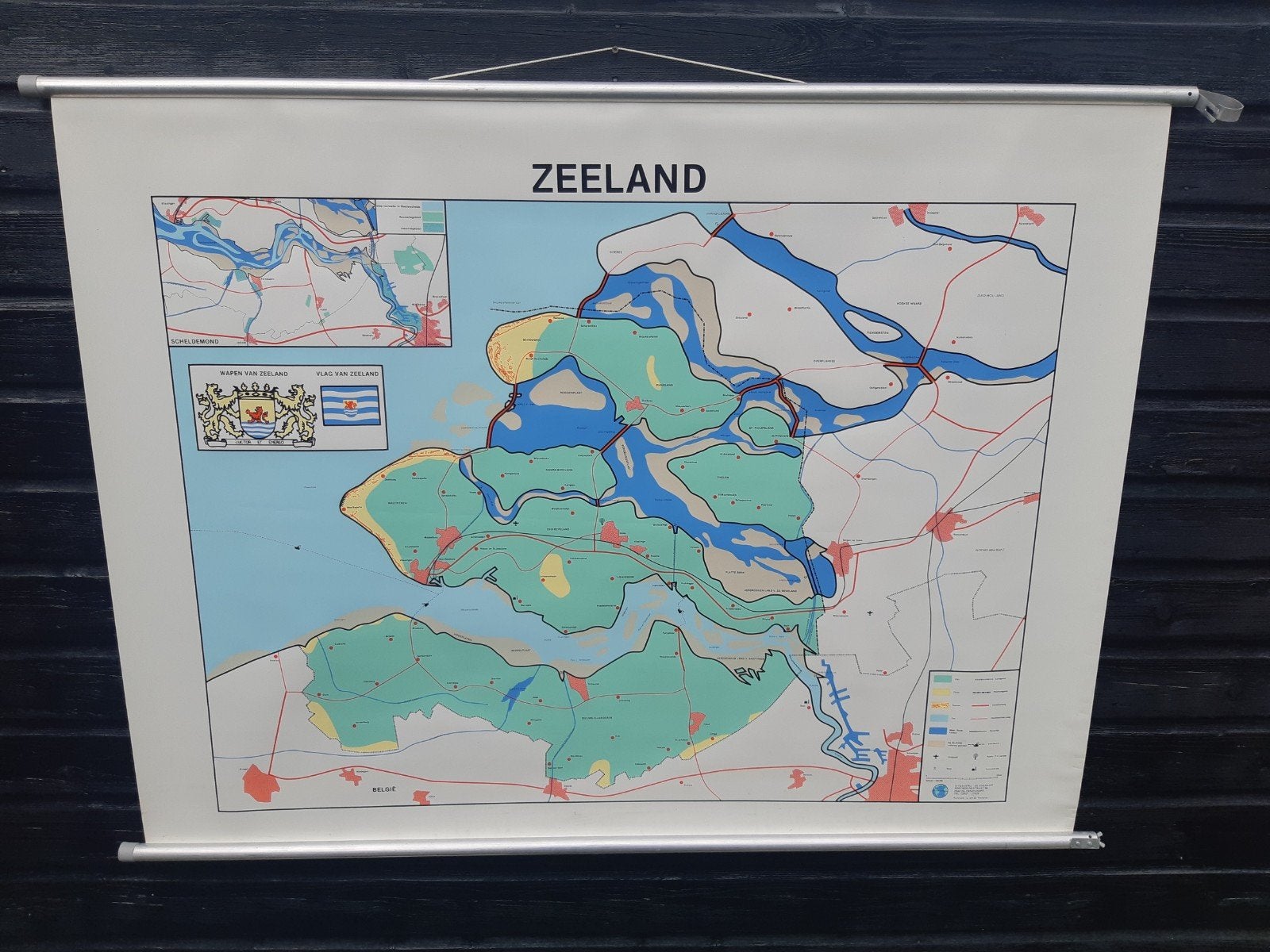 Schoolplaat provincie Zeeland, Antiek en Kunst, Ophalen, Aardrijkskunde