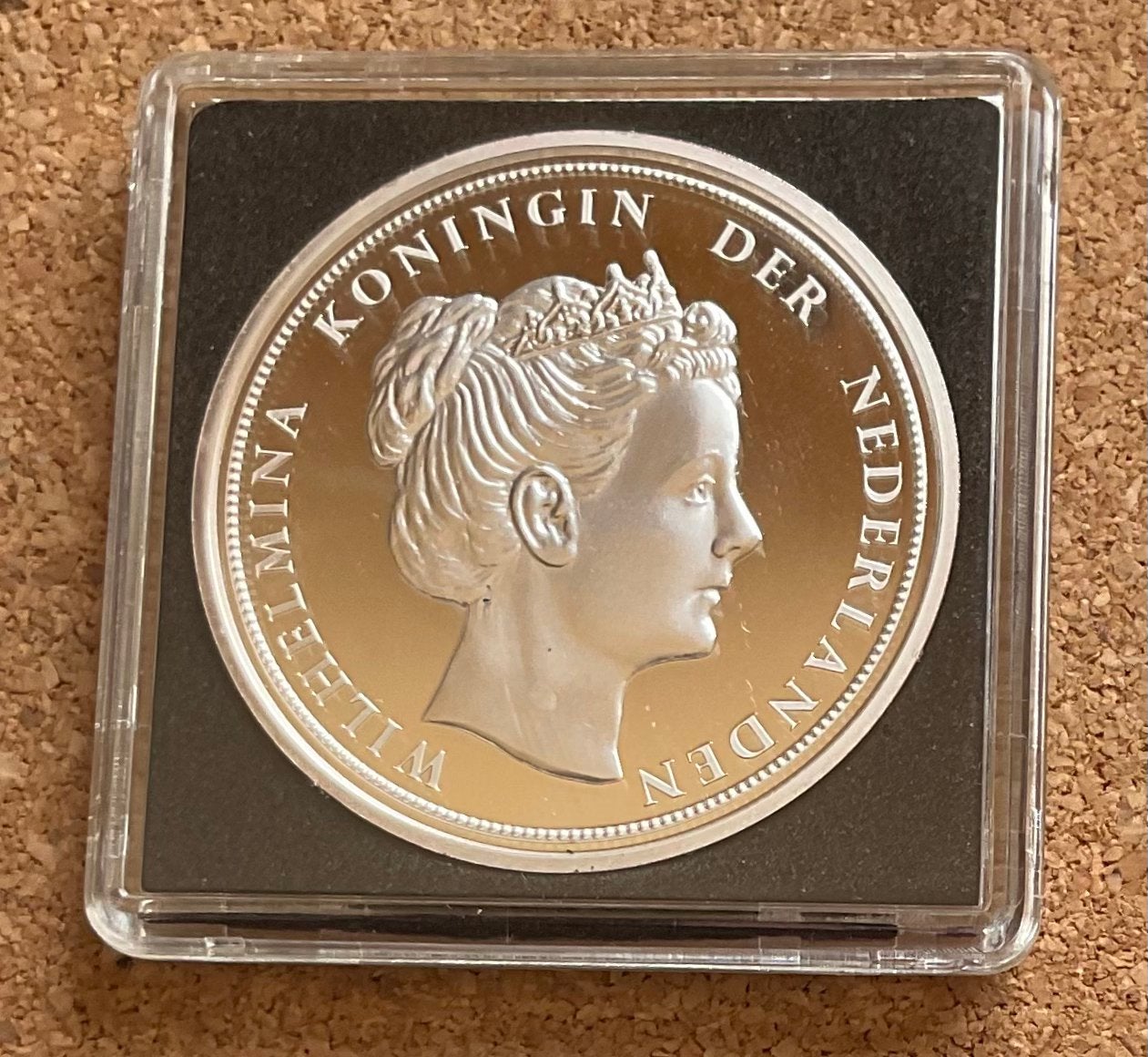 Penning - Koningin Wilhelmina met Diadeem, Ophalen of Verzenden, Overige materialen, Nederland