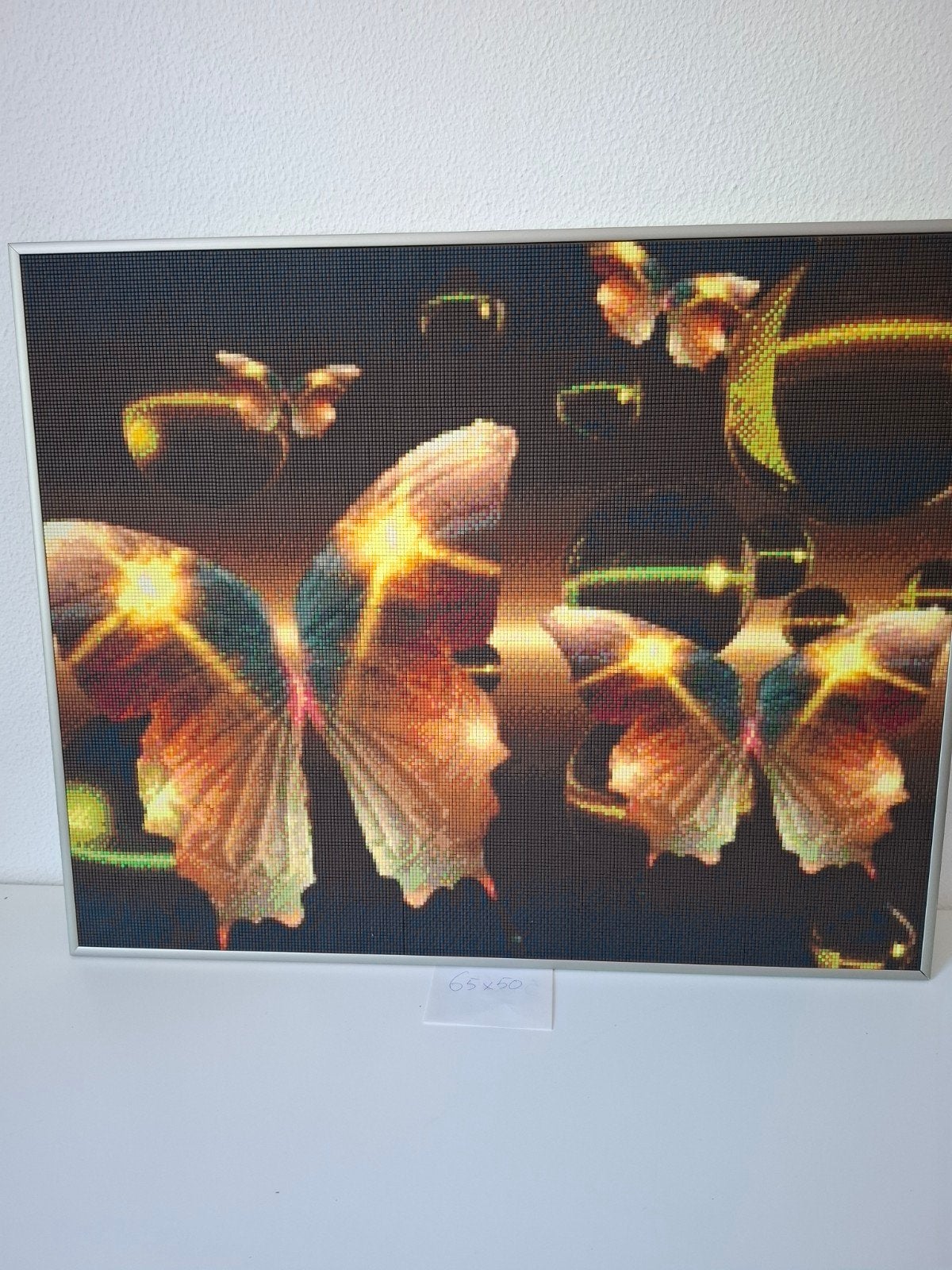 Diamond Painting Vlinders 65x50 cm, Meerkleurig, Ophalen of Verzenden, Zo goed als nieuw, Kunststof