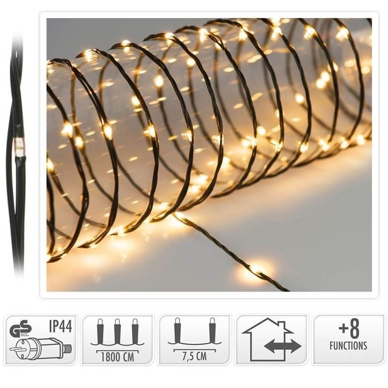 LED Verlichting 240 LED - 18 meter - extra warm wit - Nieuw, Ophalen of Verzenden, Nieuw