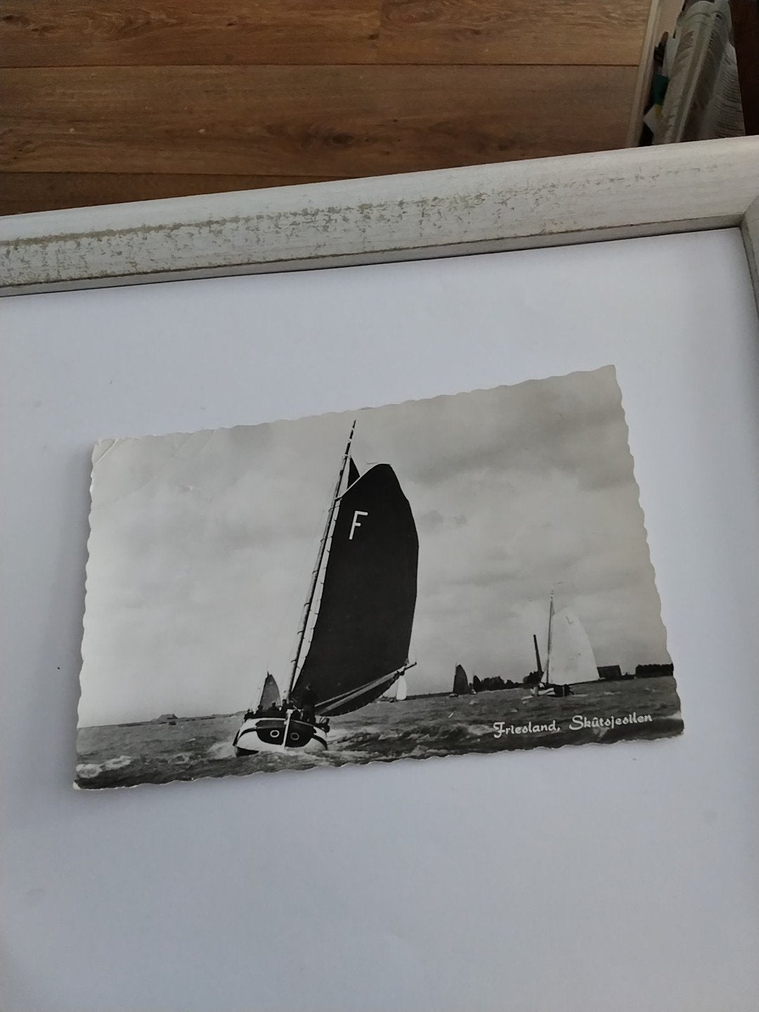 Oude ansichtkaart Friesland, Skûtsjesilen, Ophalen of Verzenden, 1940 tot 1960, Gelopen, Friesland