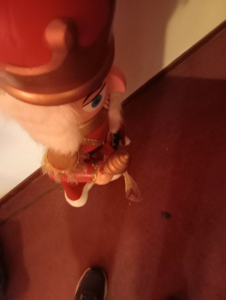 Decoratieve Notenkraker Figuur - Rood en Goud, Verzamelen, Poppen, Ophalen, Gebruikt, Overige typen