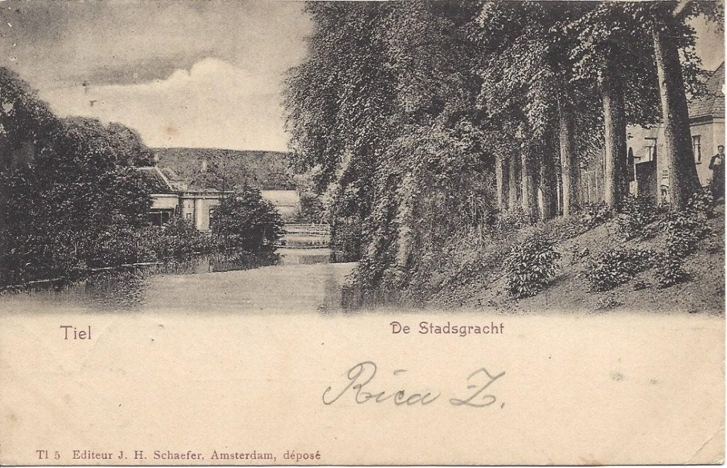 Tiel (Gld.) De Stadsgracht, gelopen 1904, Ophalen of Verzenden, Voor 1920, Gelopen, Gelderland