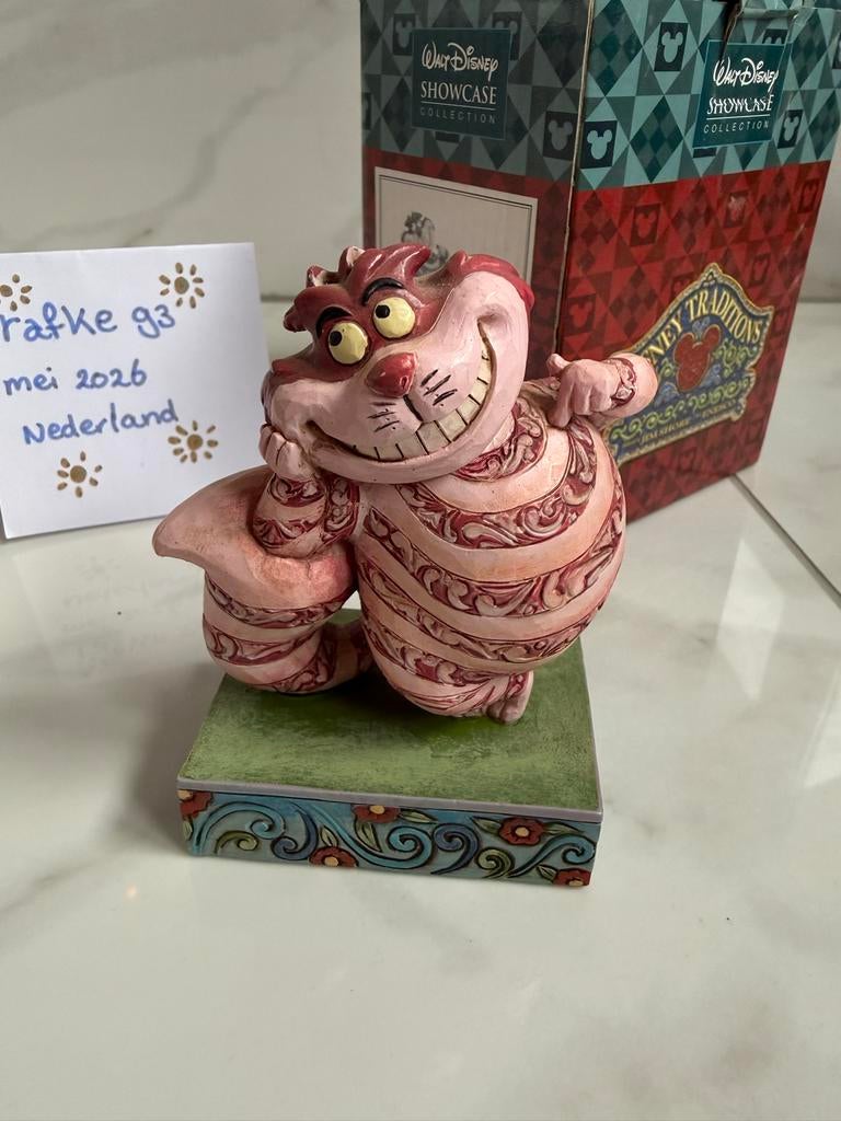 Disney Traditions Cheshire Cat Beeldje met Doos, Verzamelen, Ophalen of Verzenden, Overige figuren, Zo goed als nieuw, Beeldje of Figuurtje