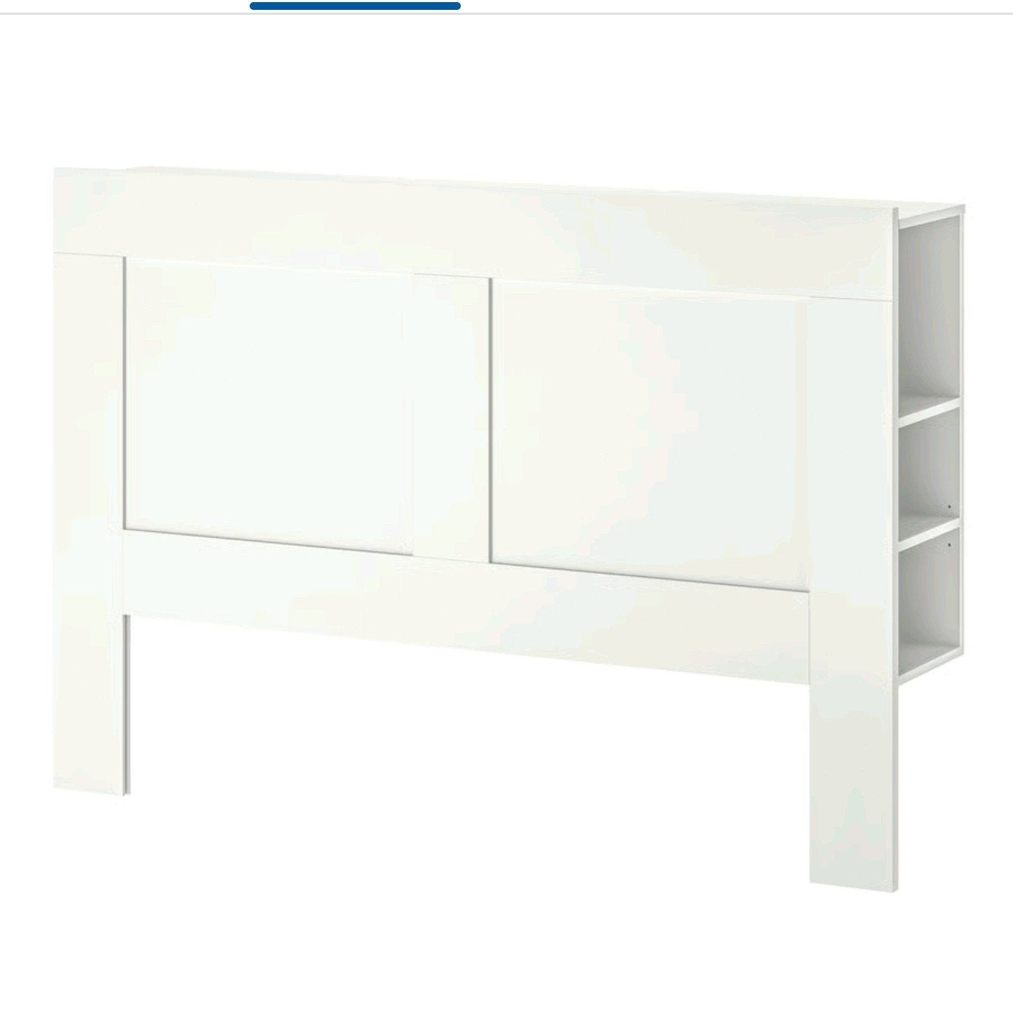 IKEA Brimnes Bedframe Hoofdeinde met Opbergruimte Wit, Ophalen, Wit, Tweepersoons, Zo goed als nieuw