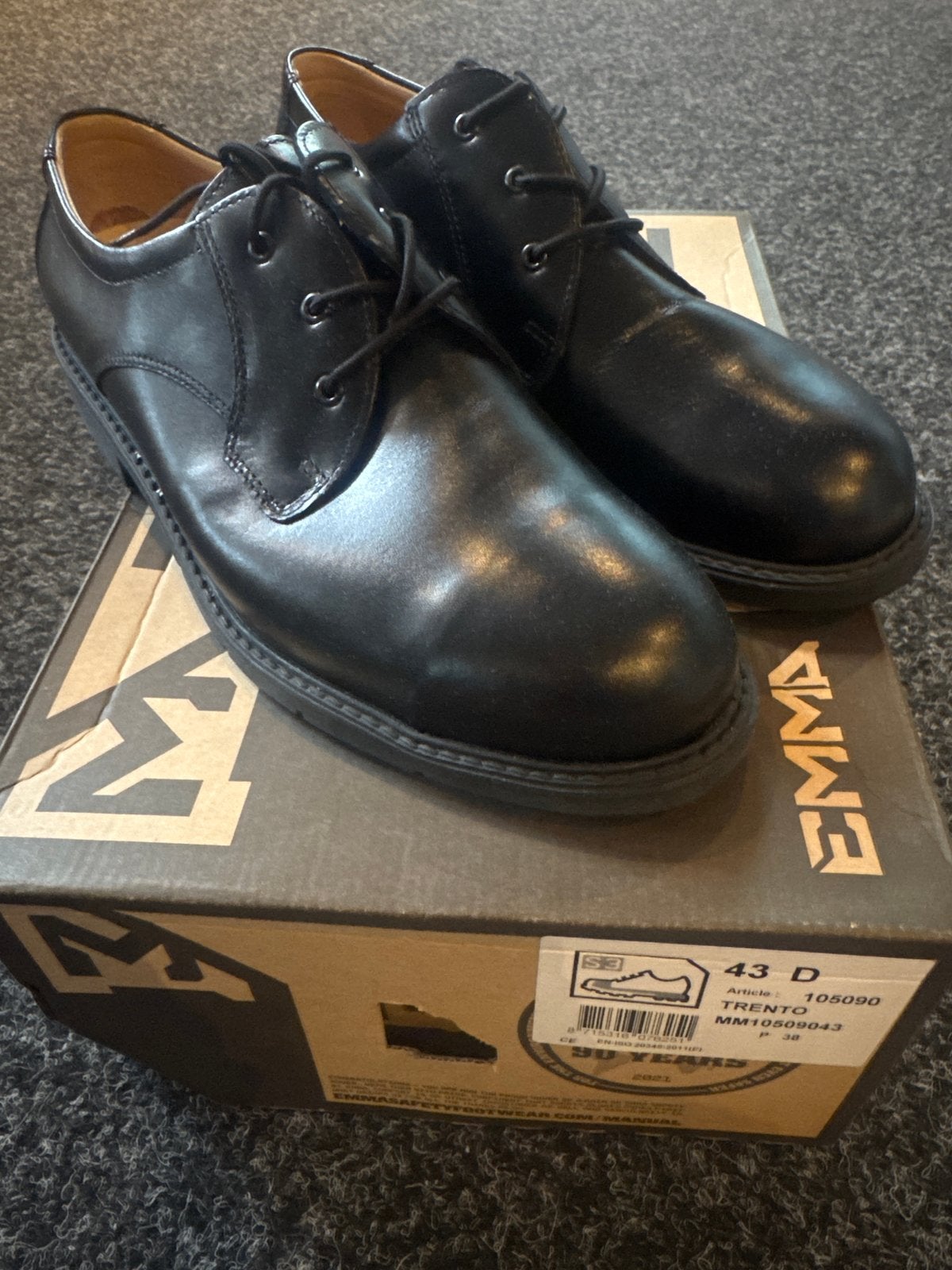 Nieuwe Emma Trento S3 werkschoenen - Maat 43, Ophalen of Verzenden, Nieuw, Zwart, Werkschoenen
